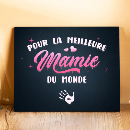 À ma Mamie - Cadre en Bois Arbre 1-6 Prénoms Personnalisés