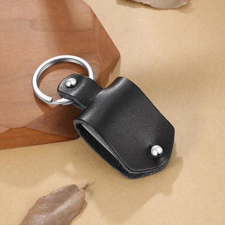 Porte-Clés en Cuir Photo Personnalisée Avec Calendrier