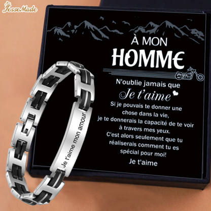 A Mon Homme-Bracelets Pour Hommes Bracelets Gravure Personnalisés Bracelet Homme