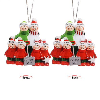 3-6 Noms Ornements de Noël Poupée Acrylique Personnalisés avec Texte