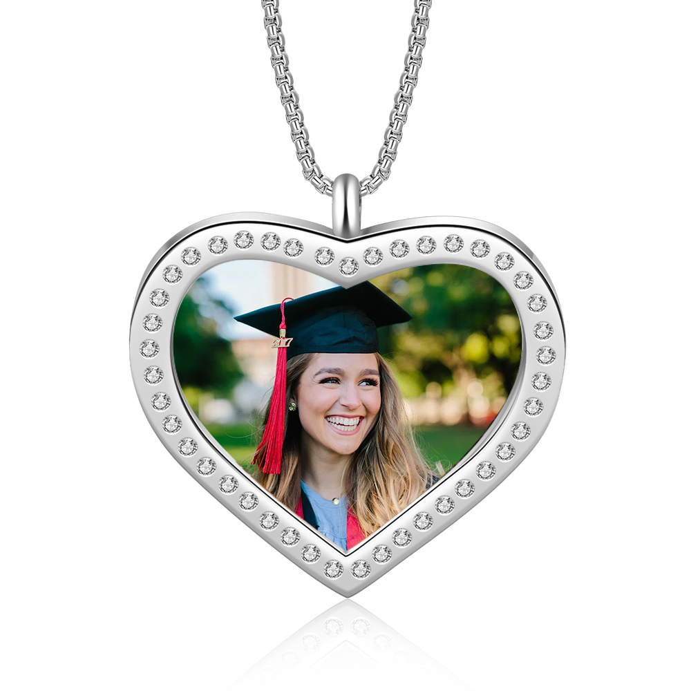 Collier Diplômé Prénom et Photo Personnalisés Cadeau de Graduation