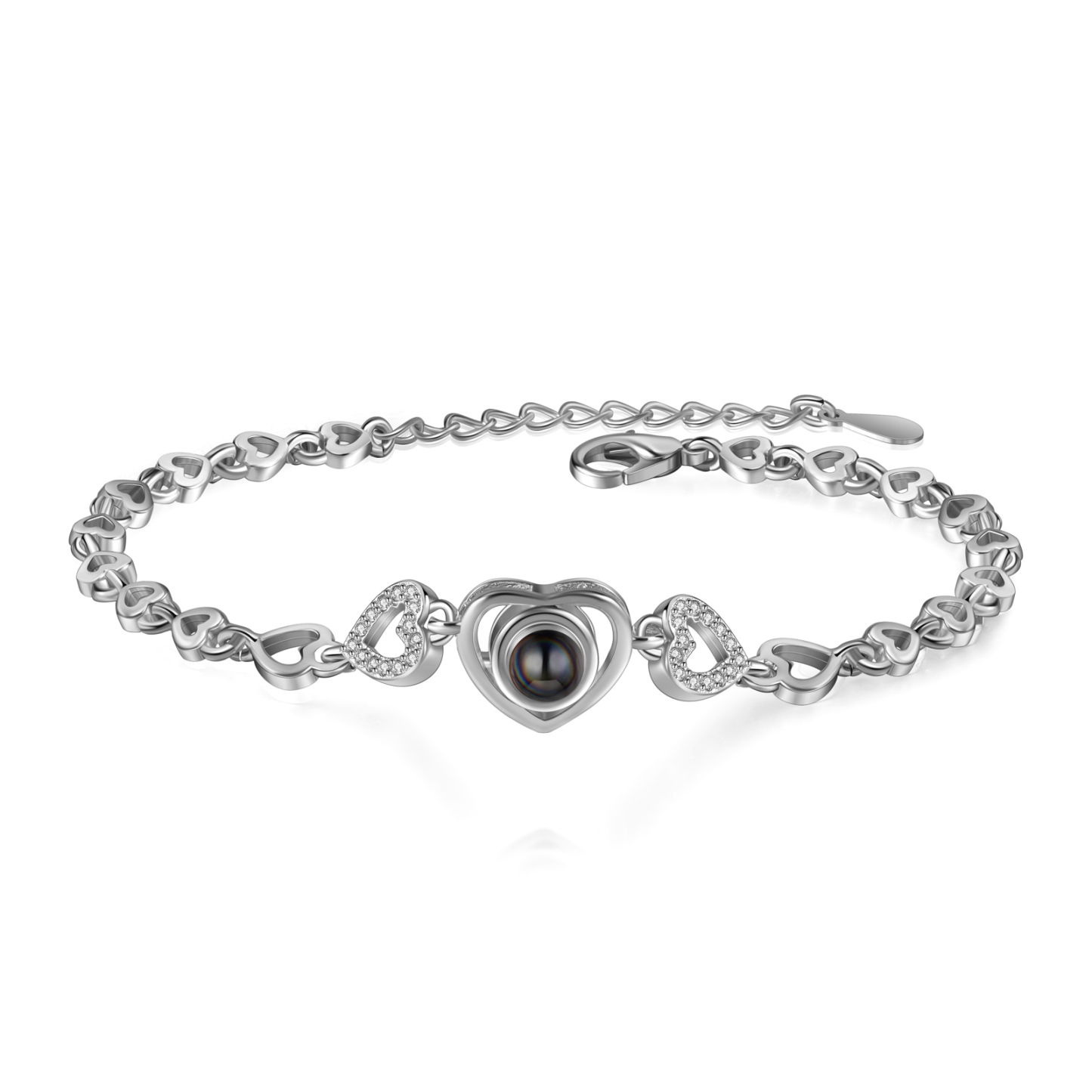 Bracelet Coeur Projection de Pierre Bracelet Photo Projection Argent/Or/Or Rose pour Femme｜ Jessemade
