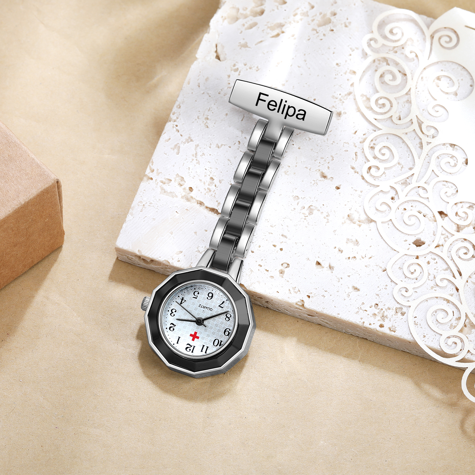 Montre de poche Infirmière Prénom Personnalisé