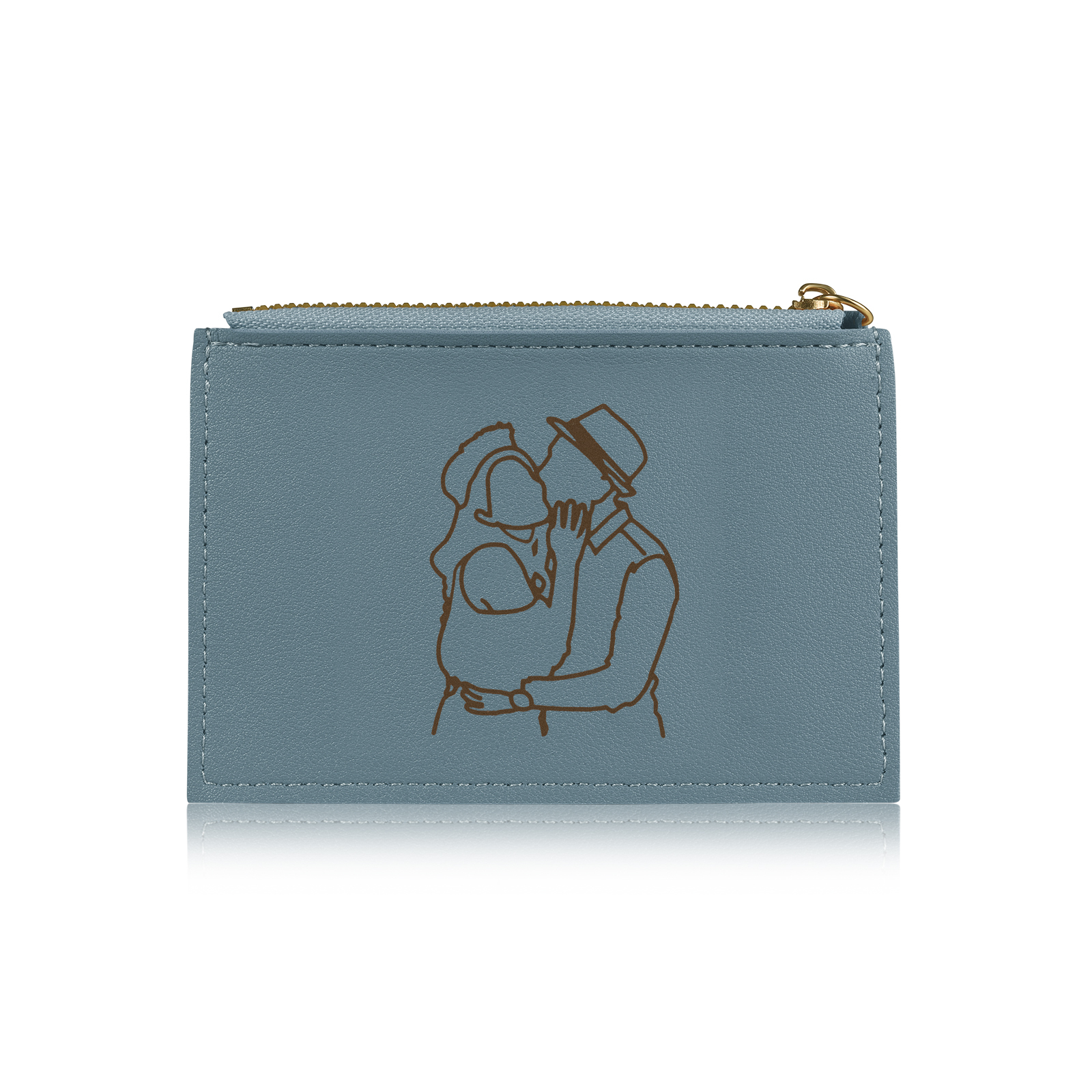 Portefeuille Femme Photo et Texte Personnalisés Porte-Monnaie Carte