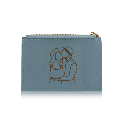 Portefeuille Femme Photo et Texte Personnalisés Porte-Monnaie Carte