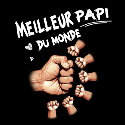 Meilleur Papi du Monde – Carte poings illustrés