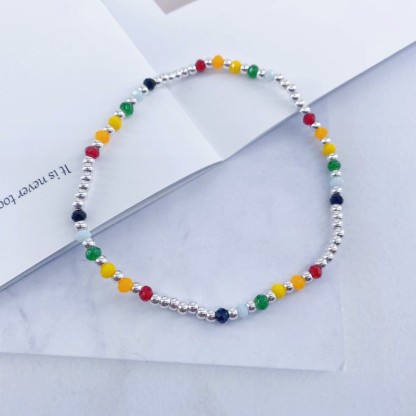 Bracelet de Cheville en Résine Multicolore bracelet personnalisé Cadeau pour femme et enfant｜ Jessemade