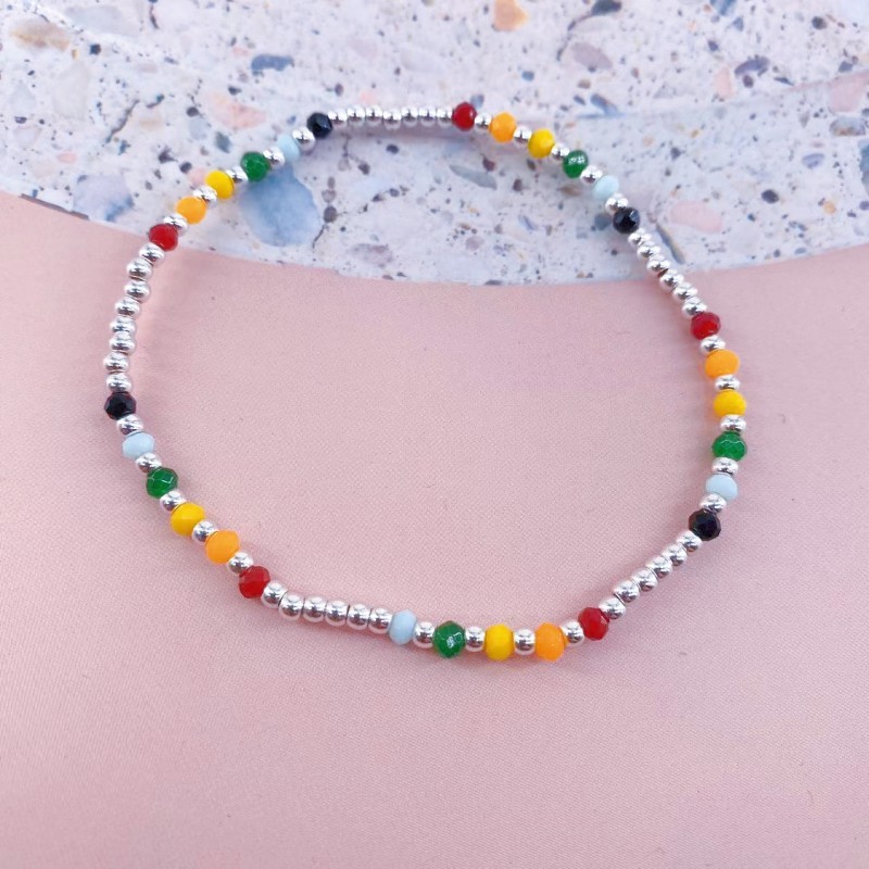 Bracelet de Cheville en Résine Multicolore bracelet personnalisé Cadeau pour femme et enfant｜ Jessemade
