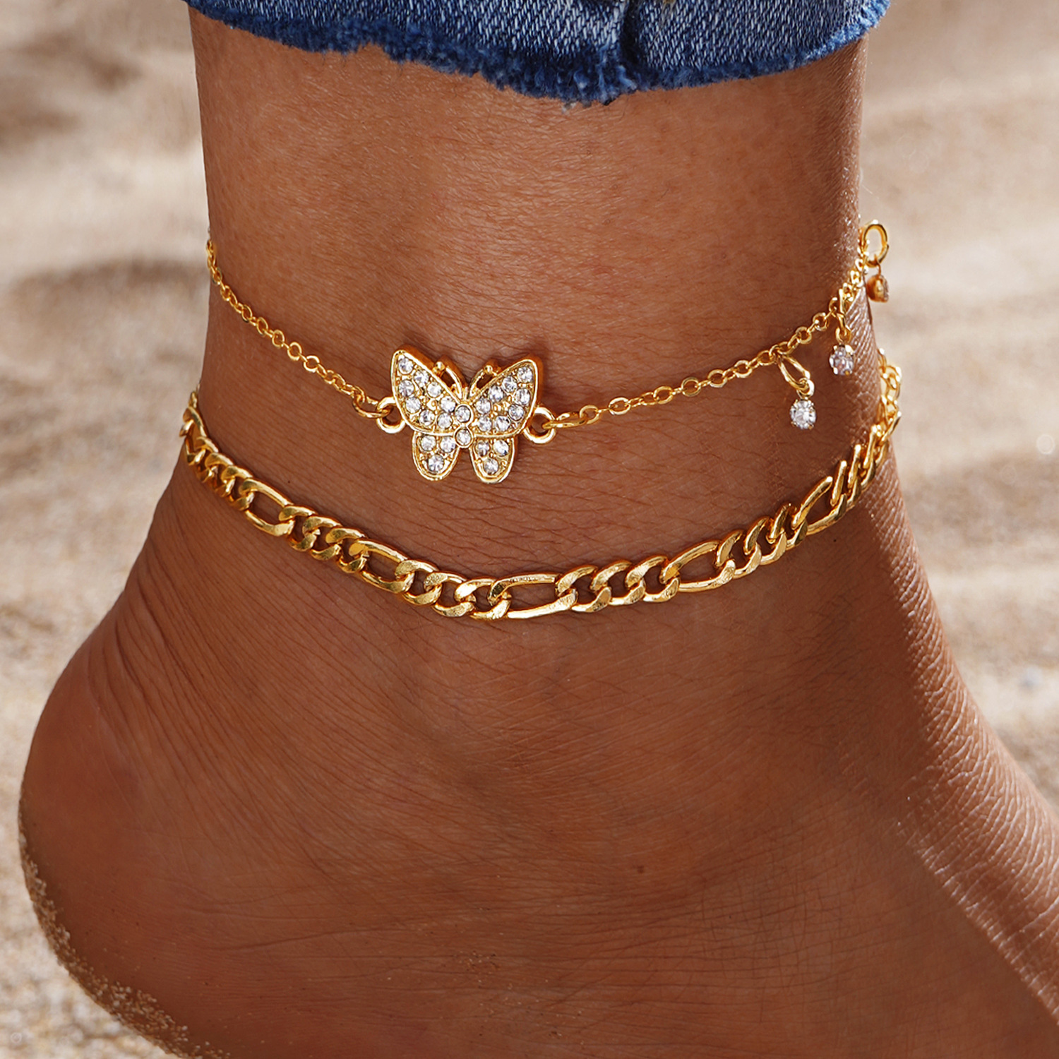 Set de Chaînes de Bracelet de cheville Papillon | Jessemade
