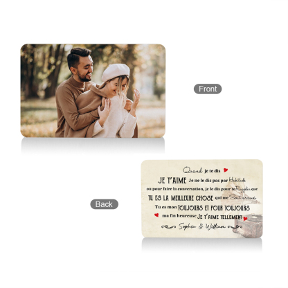 Carte Portefeuille Personnalisée avec 2 Prénoms et 1 Photo  Carte Porte-Monnaie pour Couple La Saint-Valentin | Jessemade