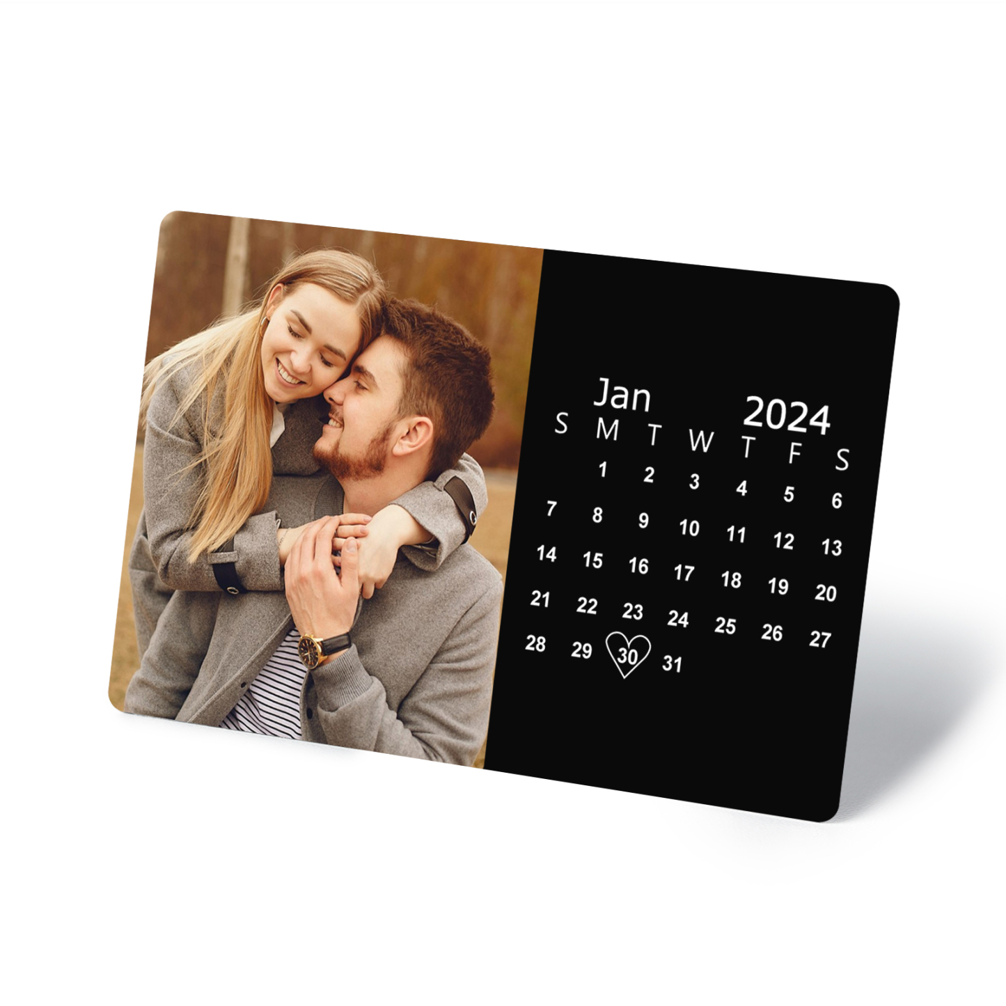 Carte Portefeuille Personnalisée avec Photo et Date Carte Porte-Monnaie pour Couple La Saint-Valentin | Jessemade