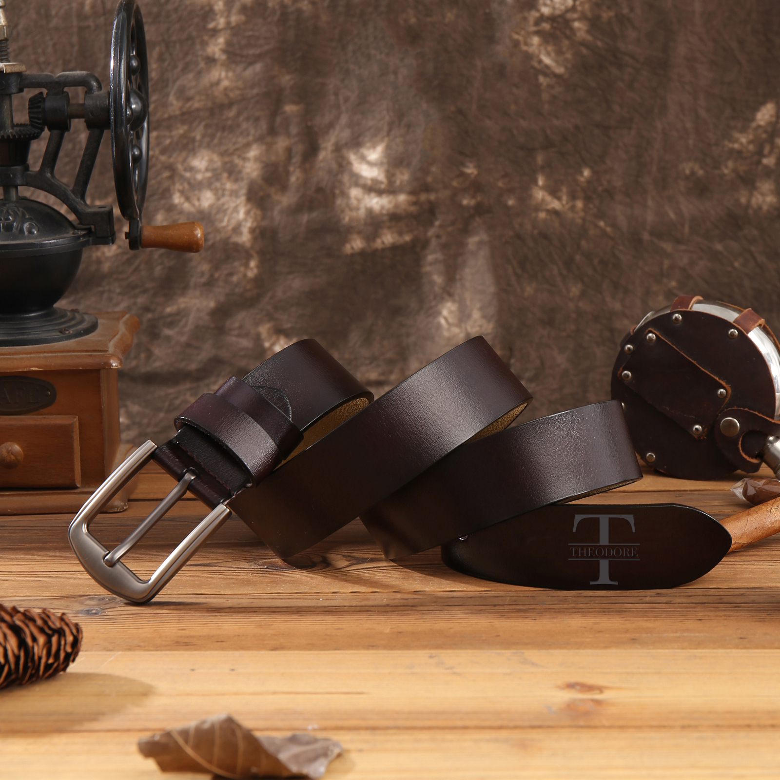 À Papa/Papi - Ceinture en Cuir Poing 3 Prénoms Personnalisés Avec Initiale Cadeau pour Homme | Jessemade