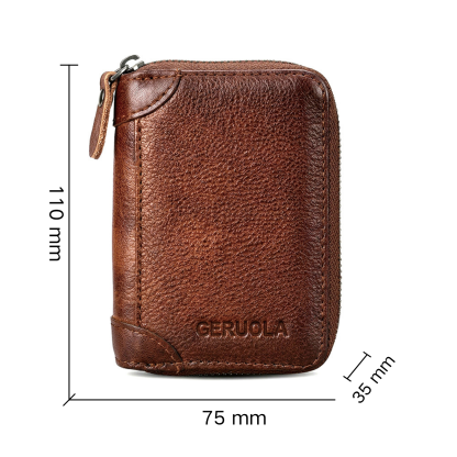 Porte-Cartes portefeuille zippé personnalisé en Cuir Véritable pour Homme – Ce PAPA/PAPI est aimé par