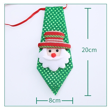 Cravate de Noël Rouge et Verte avec Rennes et Père Noël Cadeau pour enfant | Jessemade