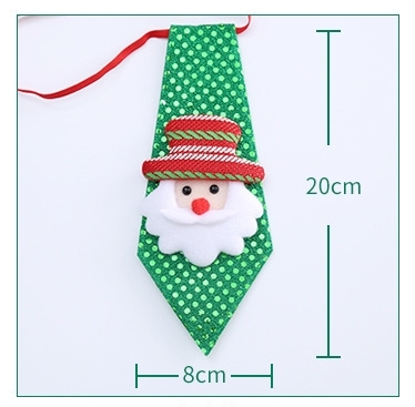 Cravate de Noël Rouge et Verte avec Rennes et Père Noël Cadeau pour enfant | Jessemade