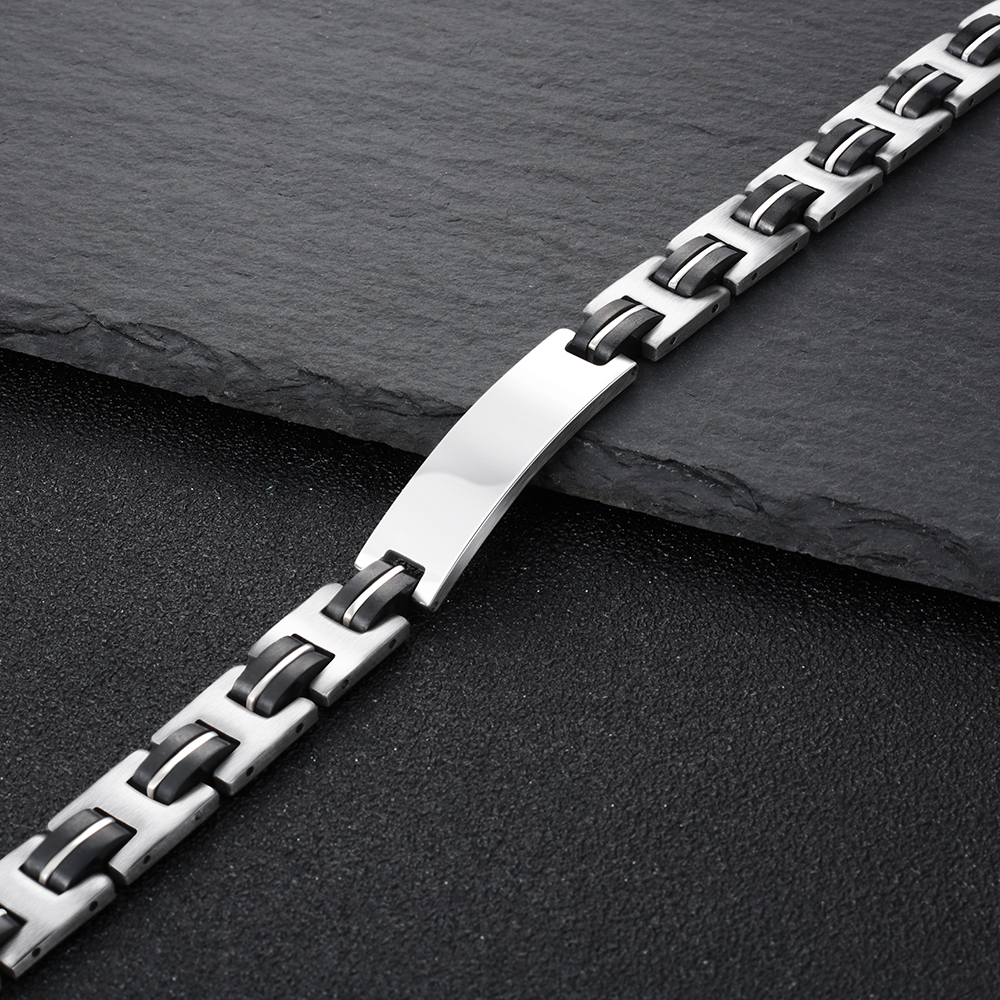Coffret Cadeau 3PCS - Portefeuille Bracelet et Stylo Prénom et Texte Personnalisés avec Photo Cadeau pour Homme | Jessemade