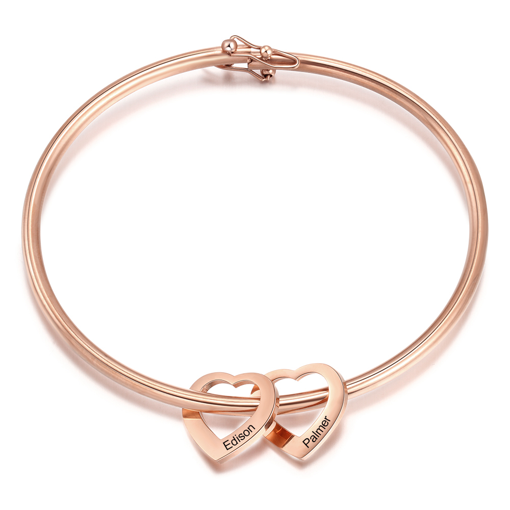 Bracelet 2-6 Prénoms Ou Textes Gravés Bracelet Personnalisé Femme｜Jessemade