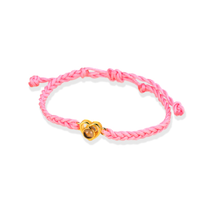 Bracelet Projection de Pierres 1 Photo Personnalisée Blanc rose bleu et noir Bracelet Projection | Jessemade