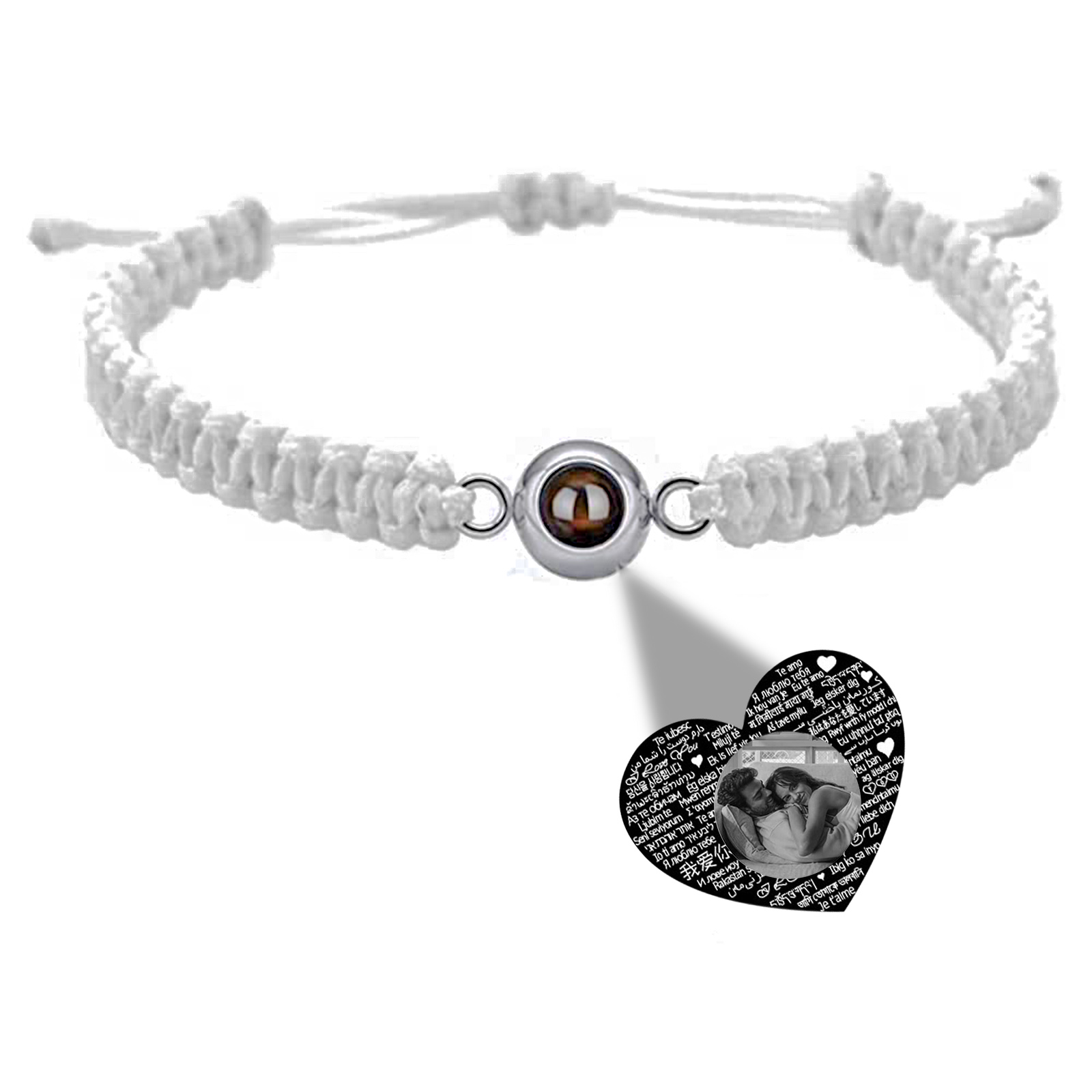 Bracelet Personnalisé d'œil de Tigre Bracelet Photo Projection Bracele