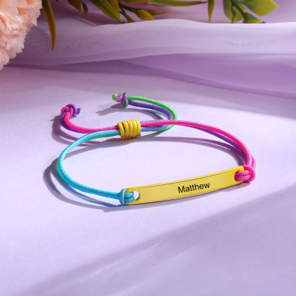 Bracelets 1 Prenom Personnalise - Cadeau Rentrée Scolaire Premier Jour d’École pour Enfants