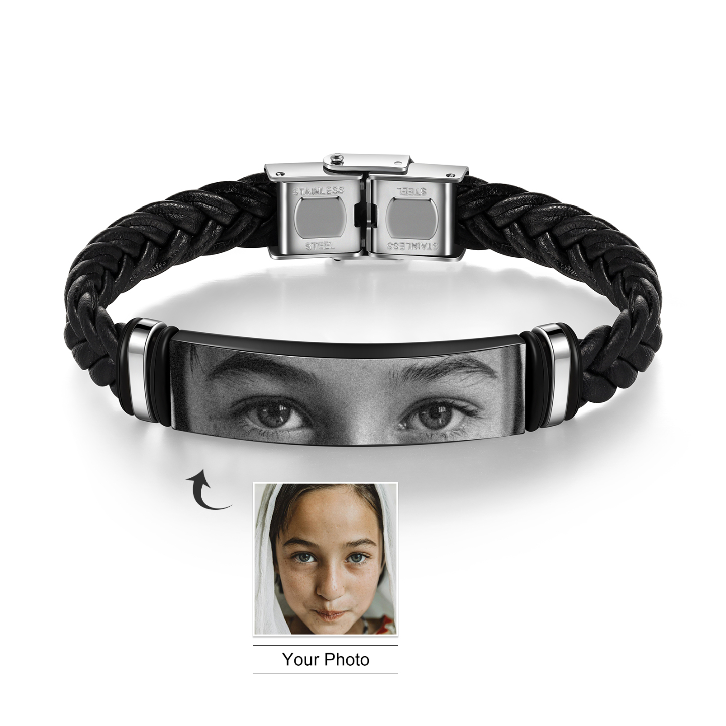 Bracelet Cuir Bracelet Photo Personnalisé Bracelet Personnalisé|Jessemade