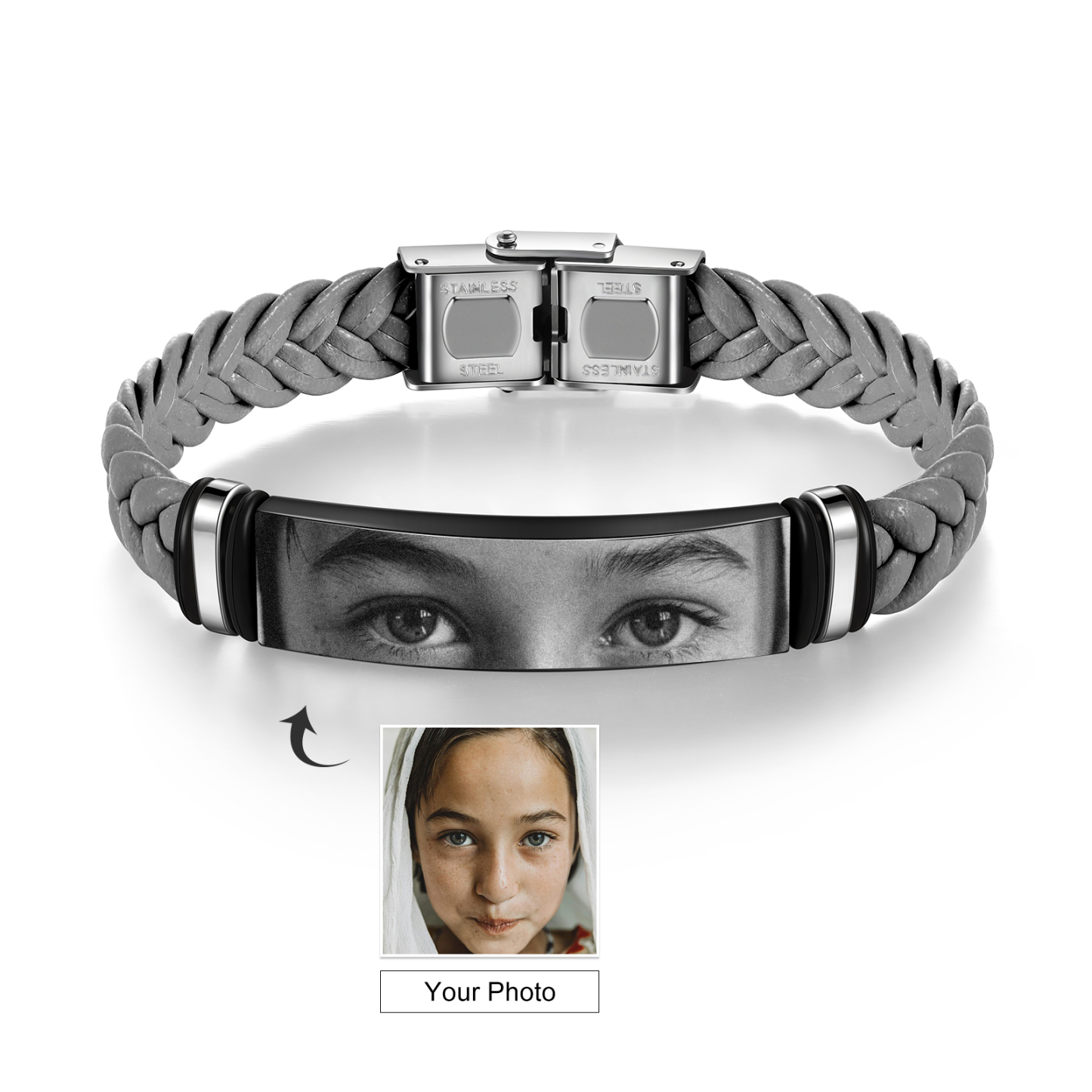 Bracelet Cuir Bracelet Photo Personnalisé Bracelet Personnalisé|Jessemade