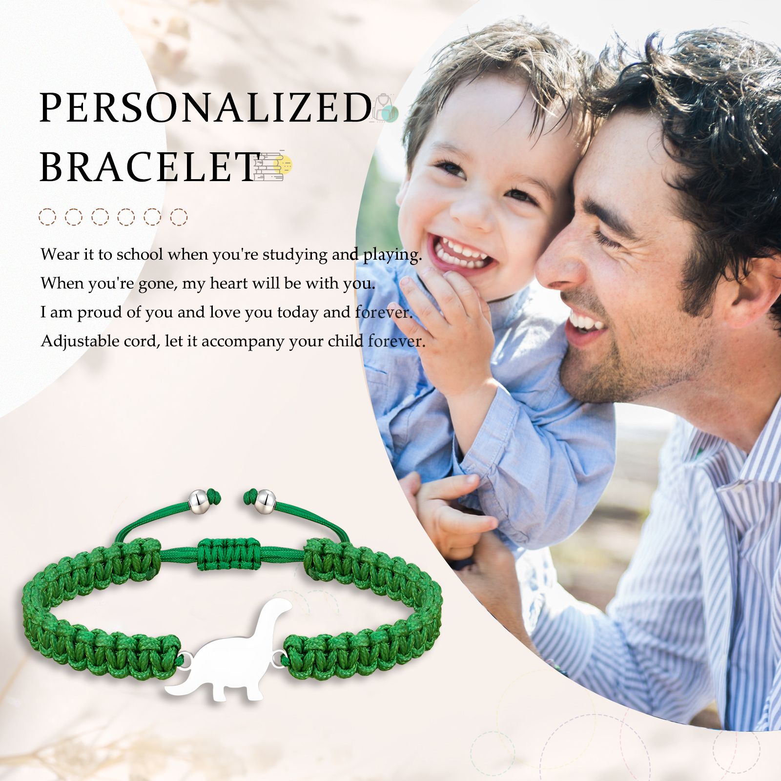 Bracelets  Dinosaures - Cadeau Rentrée Scolaire Premier Jour d’École pour Enfants