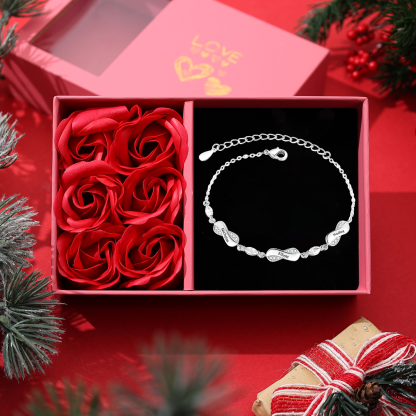 Bracelet Prénom Personnalisé pour Femme – Jusqu’à 5 Noms, Bracelet Infini Symbolique d’Amour