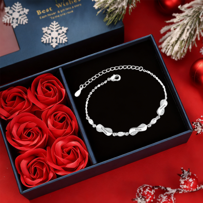 Bracelet Prénom Personnalisé pour Femme – Jusqu’à 5 Noms, Bracelet Infini Symbolique d’Amour