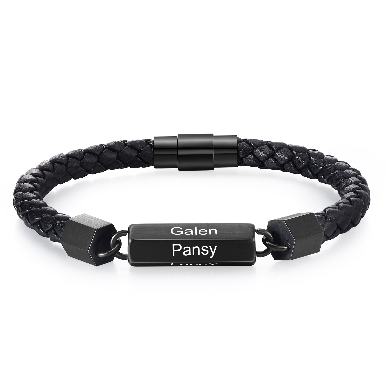 À Mon Homme Bracelet 5 Prénoms Personnalisés Bracelets Personnalisé Hommes Or noir argent| Jessemade