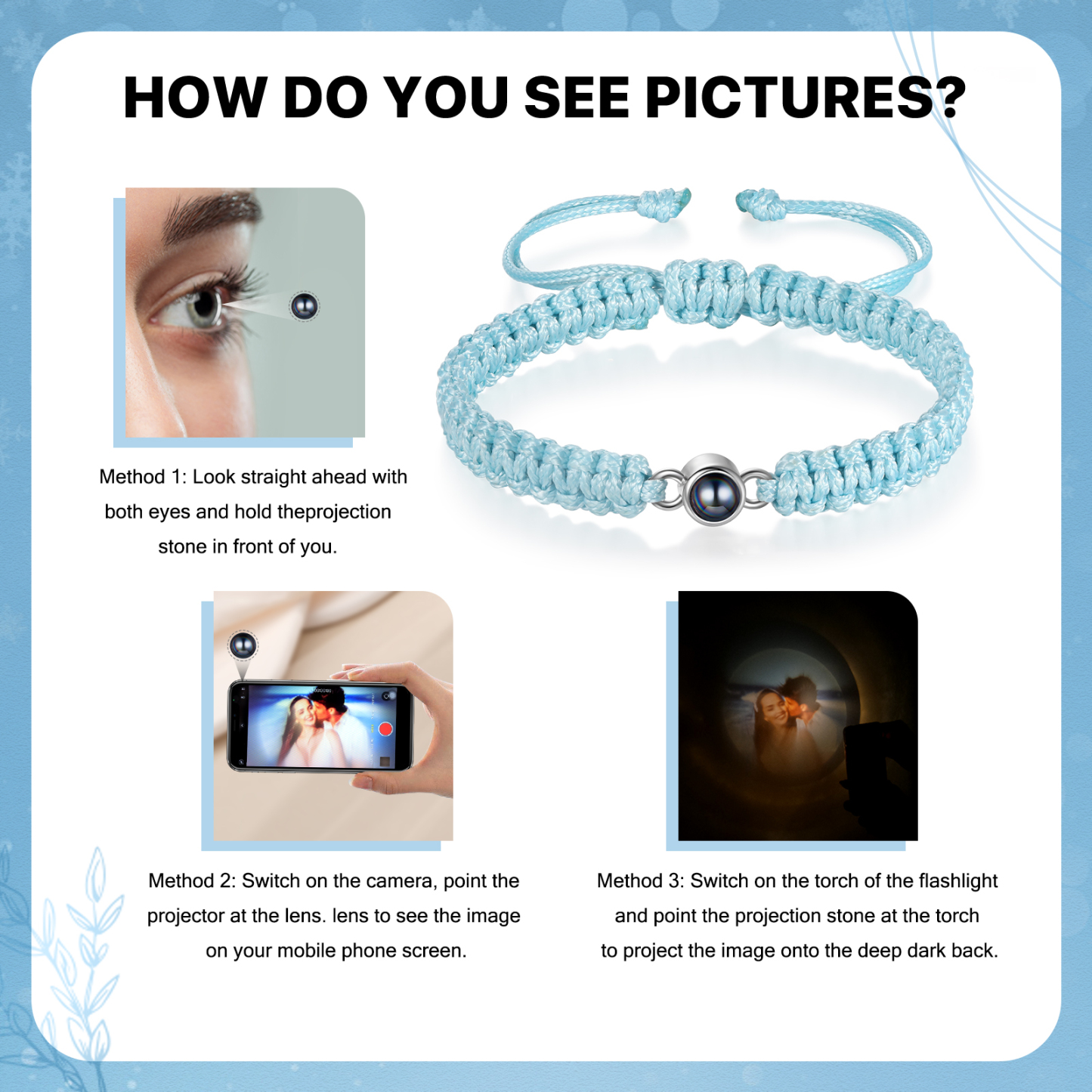 Bracelet Personnalisé d'œil de Tigre Bracelet Photo Projection Bracelet Projection｜Jessemade