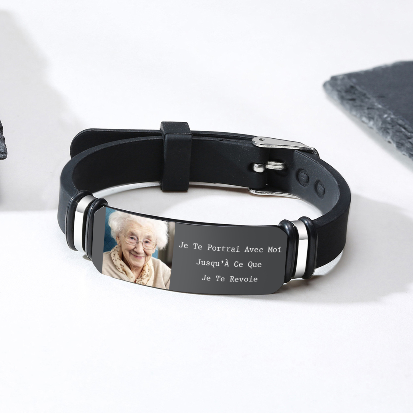 Bracelet Homme commémoratif 1 Photo Personnalisé Bracelet Personnalisé Homme Cadeau pour homme | Jessemade