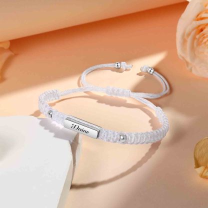 Bracelet Tressé Personnalisable Prénom Personnalisé Bracelet Ajustable｜Jessemade