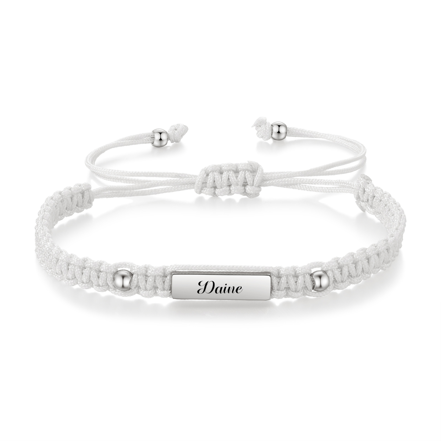 Bracelet Tressé Personnalisable Prénom Personnalisé Bracelet Ajustable|Jessemade