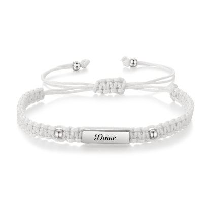 Bracelet Tressé Personnalisable Prénom Personnalisé Bracelet Ajustable｜Jessemade
