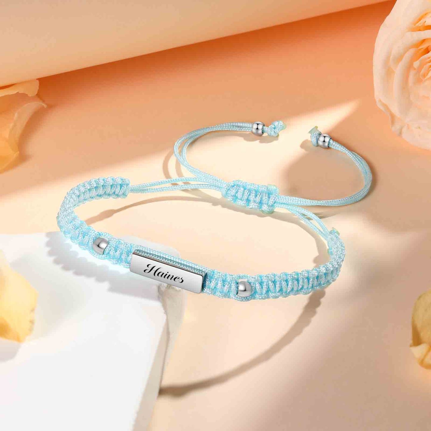 Bracelet Tressé Personnalisable Prénom Personnalisé Bracelet Ajustable|Jessemade