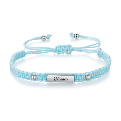 Bracelet Tressé Personnalisable Prénom Personnalisé Bracelet Ajustable｜Jessemade