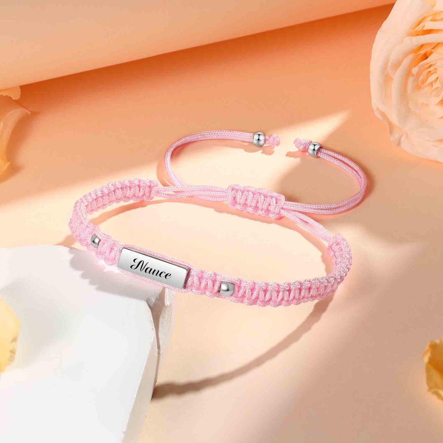 Bracelet Tressé Personnalisable Prénom Personnalisé Bracelet Ajustable|Jessemade