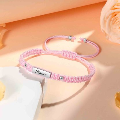 Bracelet Tressé Personnalisable Prénom Personnalisé Bracelet Ajustable｜Jessemade