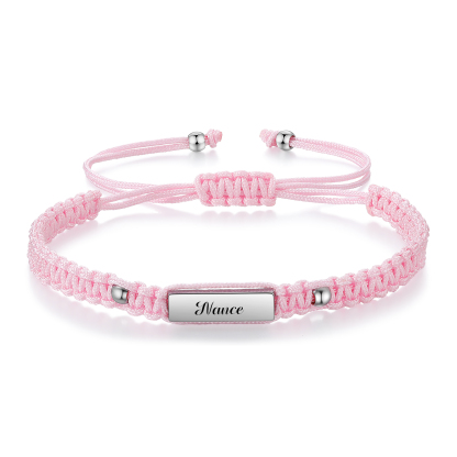 Bracelet Tressé Personnalisable Prénom Personnalisé Bracelet Ajustable｜Jessemade