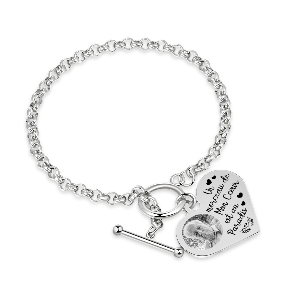 Bracelet personnalisé avec photo gravée - Bijou souvenir unique et élégant | Jessemade