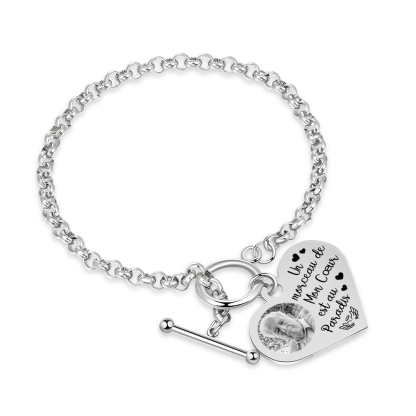 Bracelet personnalisé avec photo gravée - Bijou souvenir unique et élégant | Jessemade