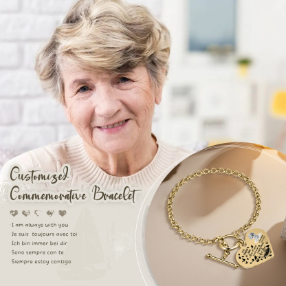Bracelet Personnalisé en Acier Inoxydable avec Photo et Gravure bracelet personnalisé en forme de Coeur｜Jessemade