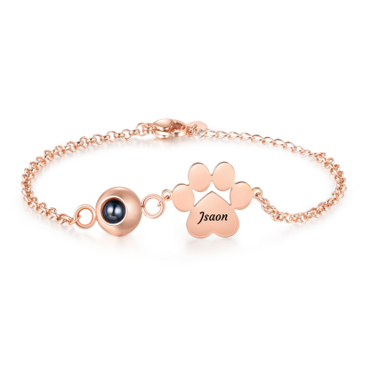 Bracelet Personnalisé avec Nom & Photo – Bijou Souvenir pour Amoureux des Animaux | Jessemade