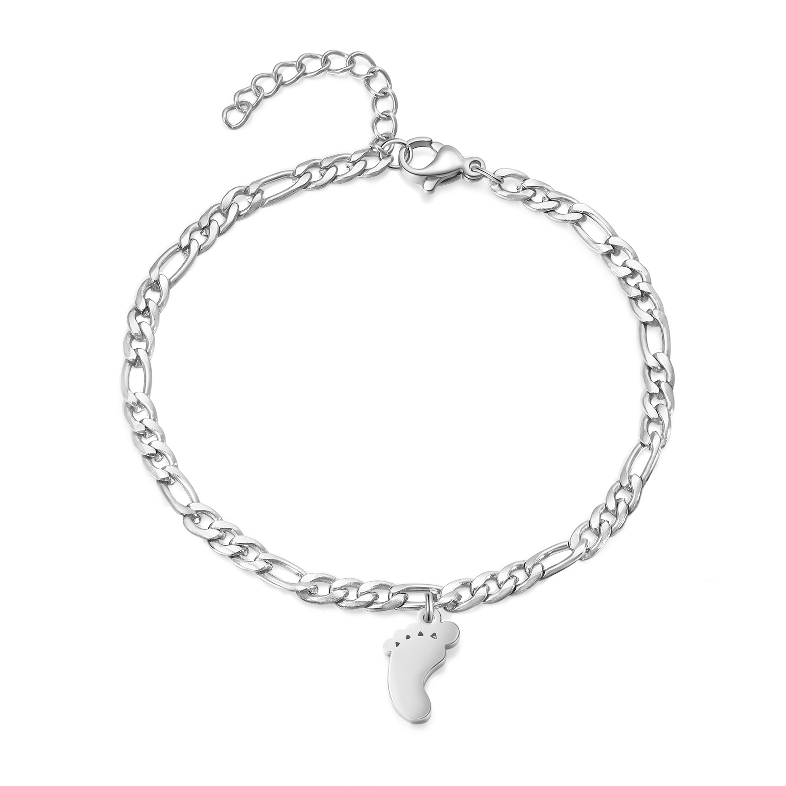 Bracelet Personnalisé avec 1 Prénom Bracelet en acier inoxydable avec pendentif | Jessemade