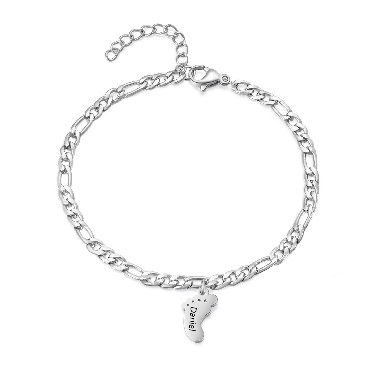 Bracelet personnalisé en acier inoxydable avec pendentif gravé – Cadeau unique et élégant | Jessemade