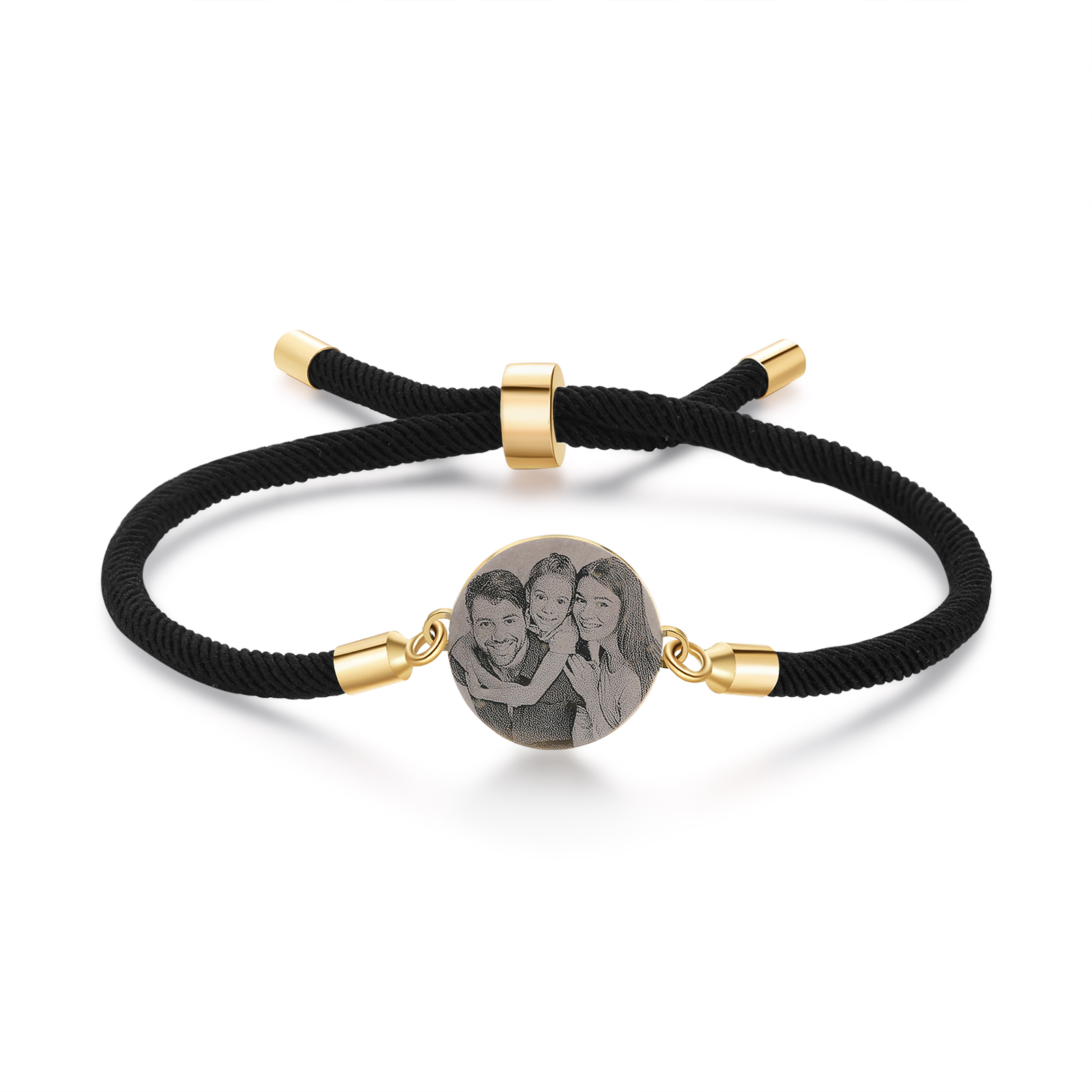 Bracelet Photo Personnalisée Blanc rose et noir Bracelet Projection | Jessemade