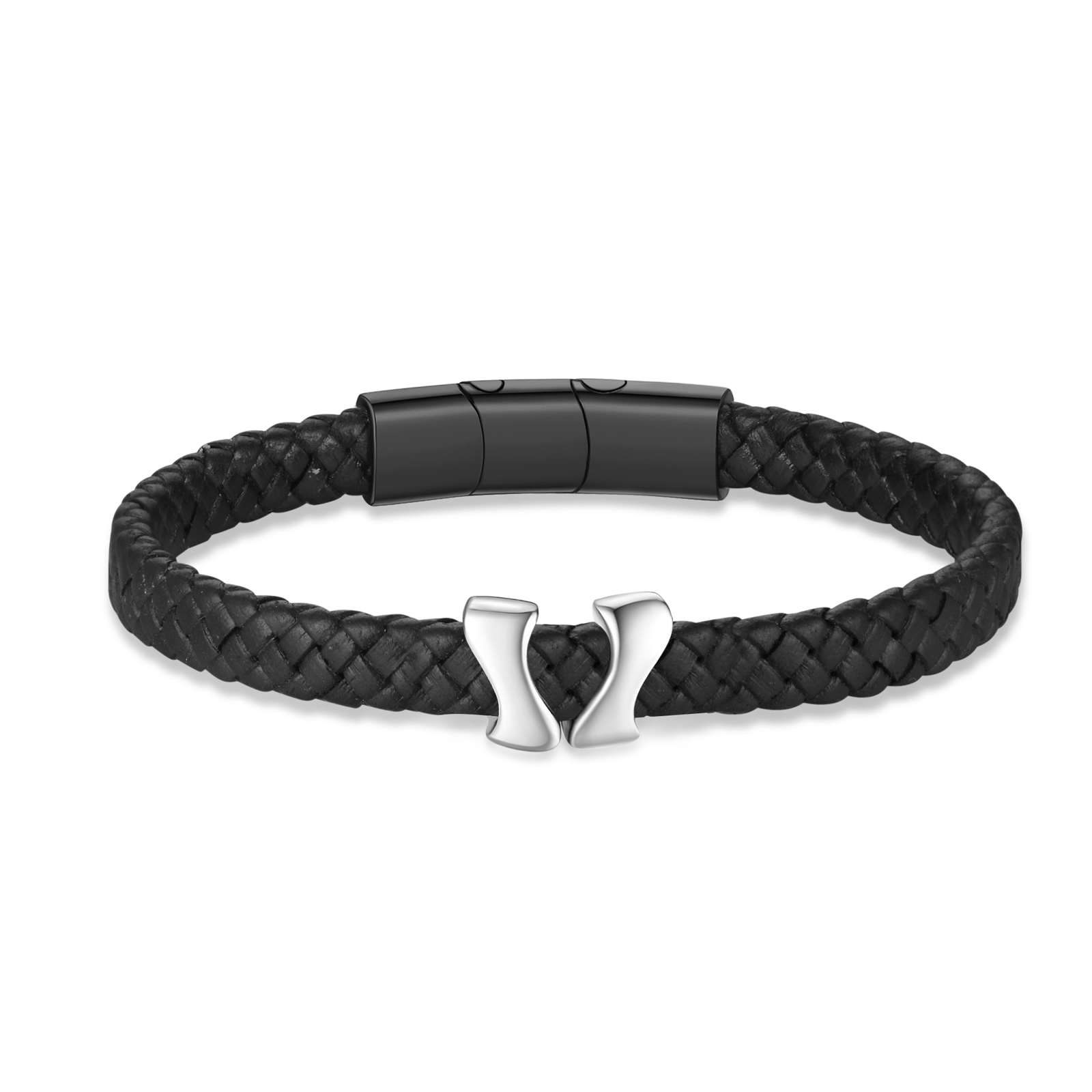 Bracelet à Personnaliser avec 2 Noms en Acier Inoxydable - Cadeau pour Homme  | Jessemade