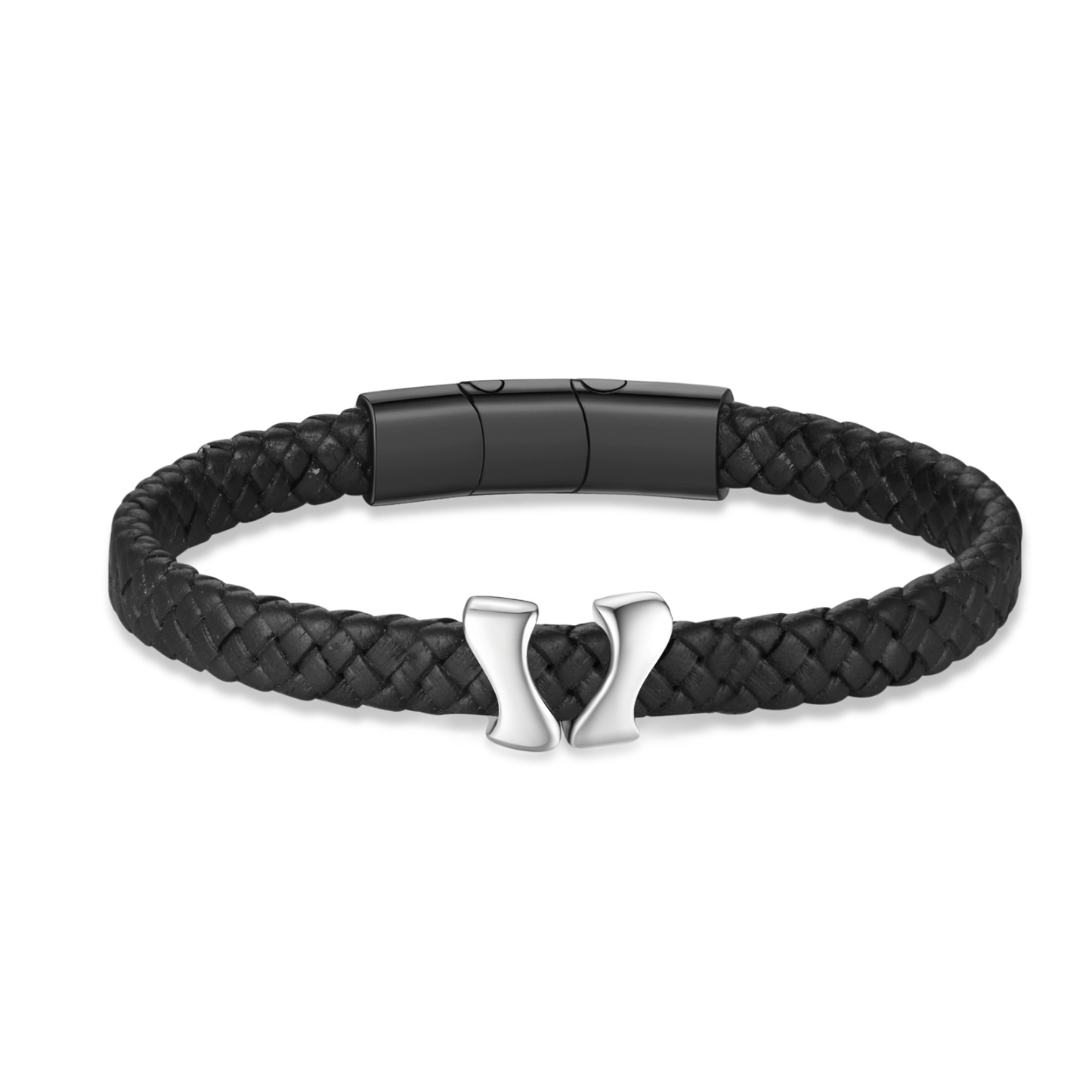Bracelet à Personnaliser avec 2 Noms en Acier Inoxydable - Cadeau pour Homme  | Jessemade