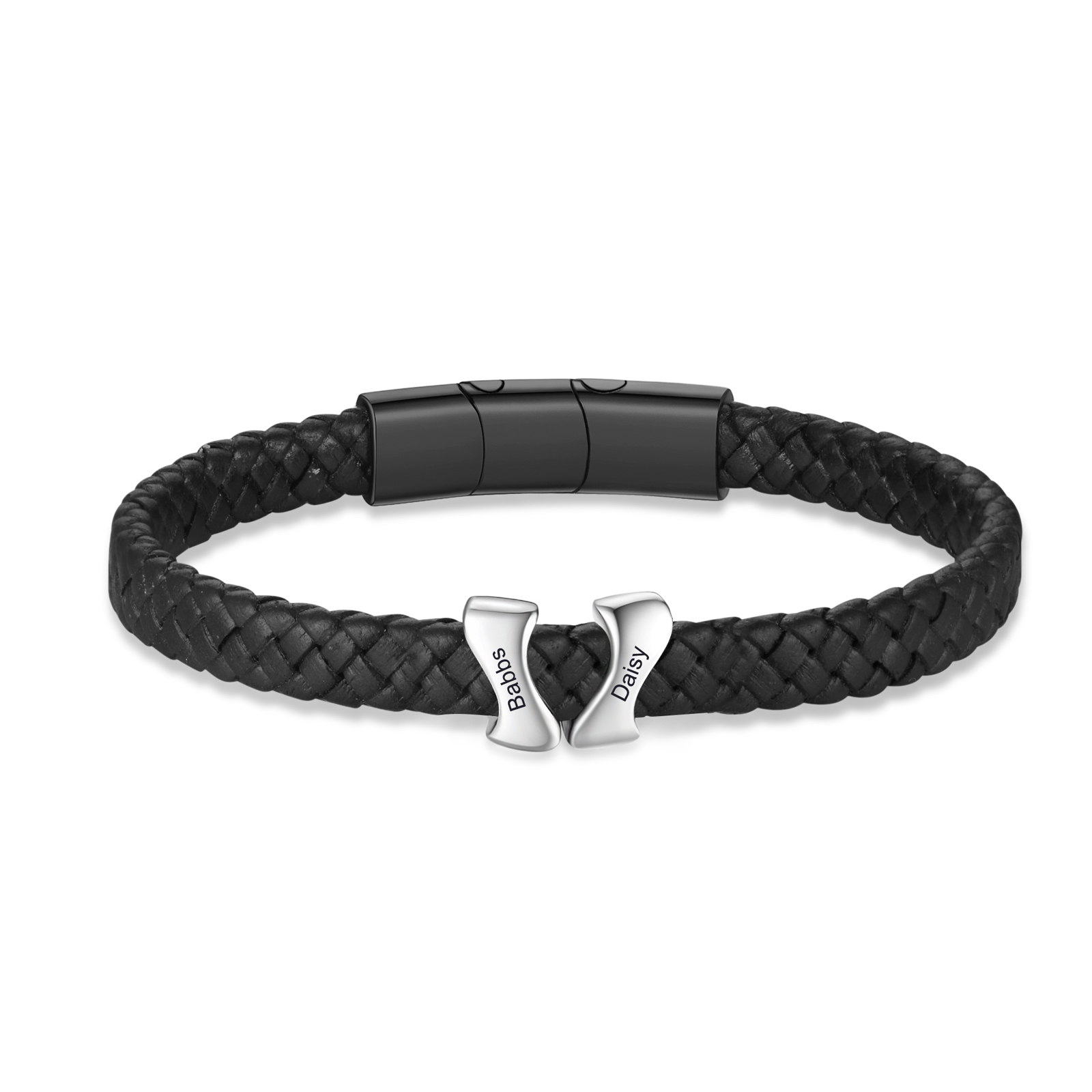 Bracelet Personnalisable 2 Noms en Acier Inoxydable pour Homme | Jessemade